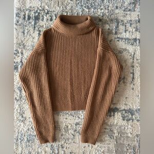 Boohoo Tan Cowl Neck Sweater